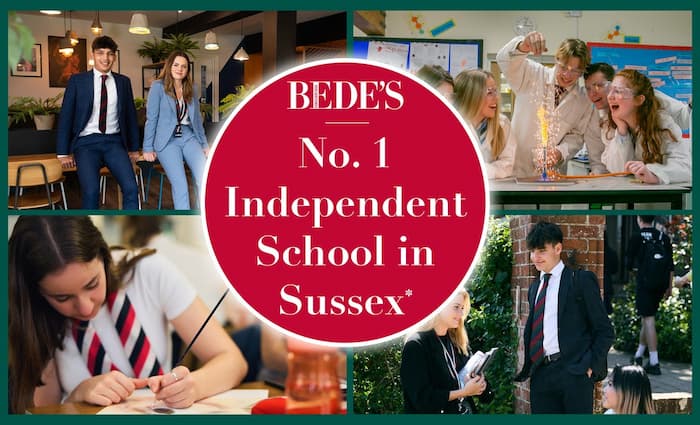Bede's School Ranks As Number One Independent School in Sussex for Value-Added